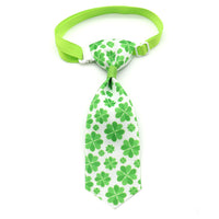 HKM-386643 St. Patrick's Day Adjustable Four-leaf Clover Pet Tie for Festive Celebrations
