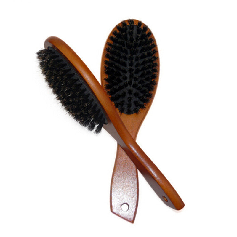HKM-741843 Brown Lotus Hemu Full Pig Mane Comb - Light Brown, 36cm x 17cm