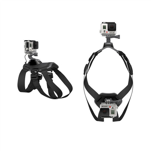 HKM-942227 GoPro Dog Harness for Action Shots ¨C Adjustable Chest & Back Mount for Dogs 15-120 lbs
