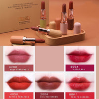 HKM-531219 Mousse Velvet Lipstick Set - Moisturizing Finish, 5 Sticks, 3.8g Each