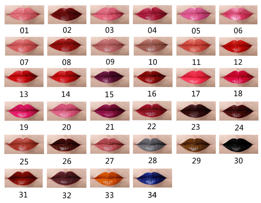 HKM-530067 Colorful Long-Lasting Lip Gloss - 34 Shades Available