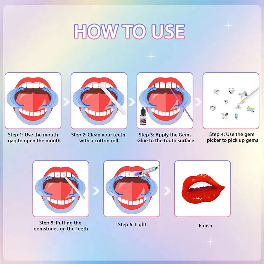 JMT-303434 Tooth Gem Kit with Fashionable Crystals for Teeth Jewelry and Accessories