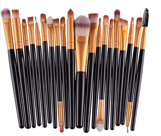 KTX-400979 Makeup Brush Set with Loose Powder, Blush, and Eye Shadow Brushes in OPP Bag