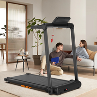 HKM-638227 Compact Walking Mat Treadmill with LED Display, 265 LB Capacity for Home and Office Use