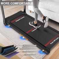 HKM-638227 Compact Walking Mat Treadmill with LED Display, 265 LB Capacity for Home and Office Use