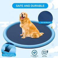 HKM-415635 Outdoor Dog Splash Pad - Anti-Slip Swimming Mat for Summer Fun