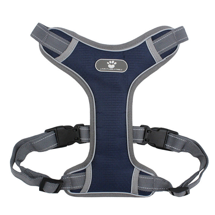 HKM-911571 T-Shaped Chest and Back Harness for Medium to Large Dogs - Breathable Oxford Cloth, Load-Reducing Design