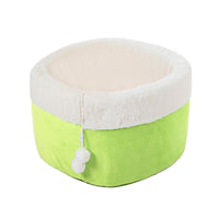 HKM-666195 Winter Warm Plush Cat Bed with Non-Slip Base and Removable Inner Pad - Available in Three Sizes