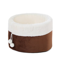 HKM-666195 Winter Warm Plush Cat Bed with Non-Slip Base and Removable Inner Pad - Available in Three Sizes