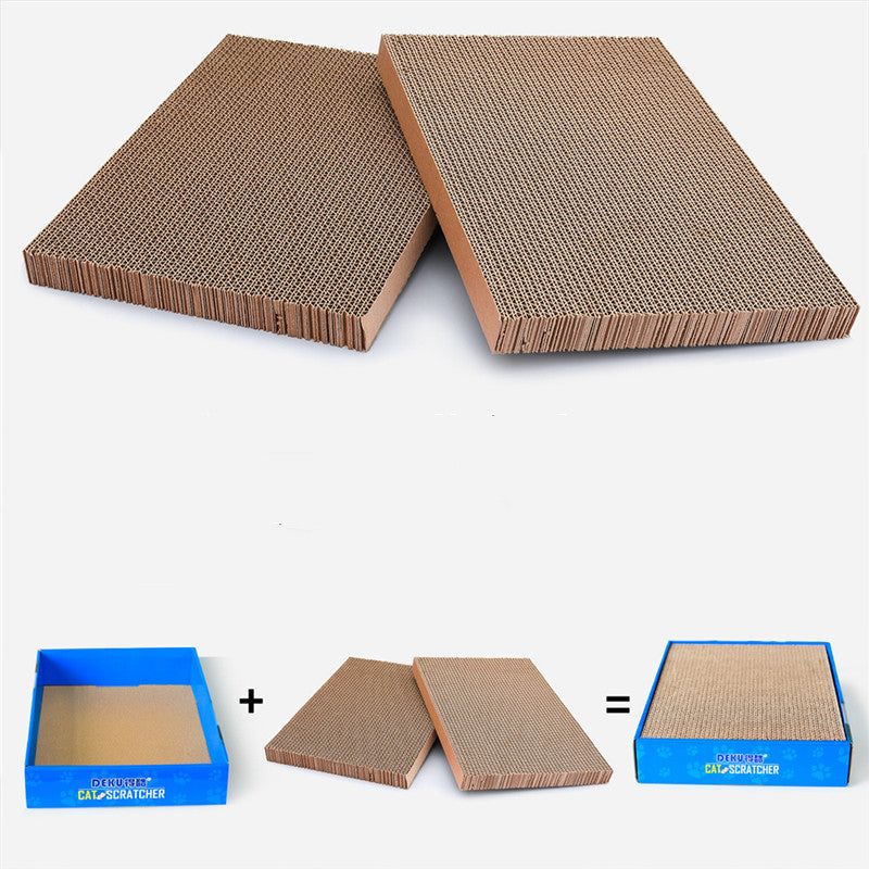 HKM-740115 Corrugated Paper Cat Scratcher Box for Engaging Feline Play