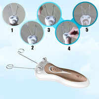 HKM-734099 Electric Facial Hair Remover for Women - Compact Epilator with Cotton Thread and Ergonomic Design