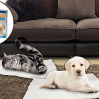 HKM-450323 Self-Heating Pet Mat for Cats and Dogs - Hand Sewn with Lamb Hair and Tin Foil, Available in Small and Large Sizes