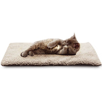 HKM-450323 Self-Heating Pet Mat for Cats and Dogs - Hand Sewn with Lamb Hair and Tin Foil, Available in Small and Large Sizes