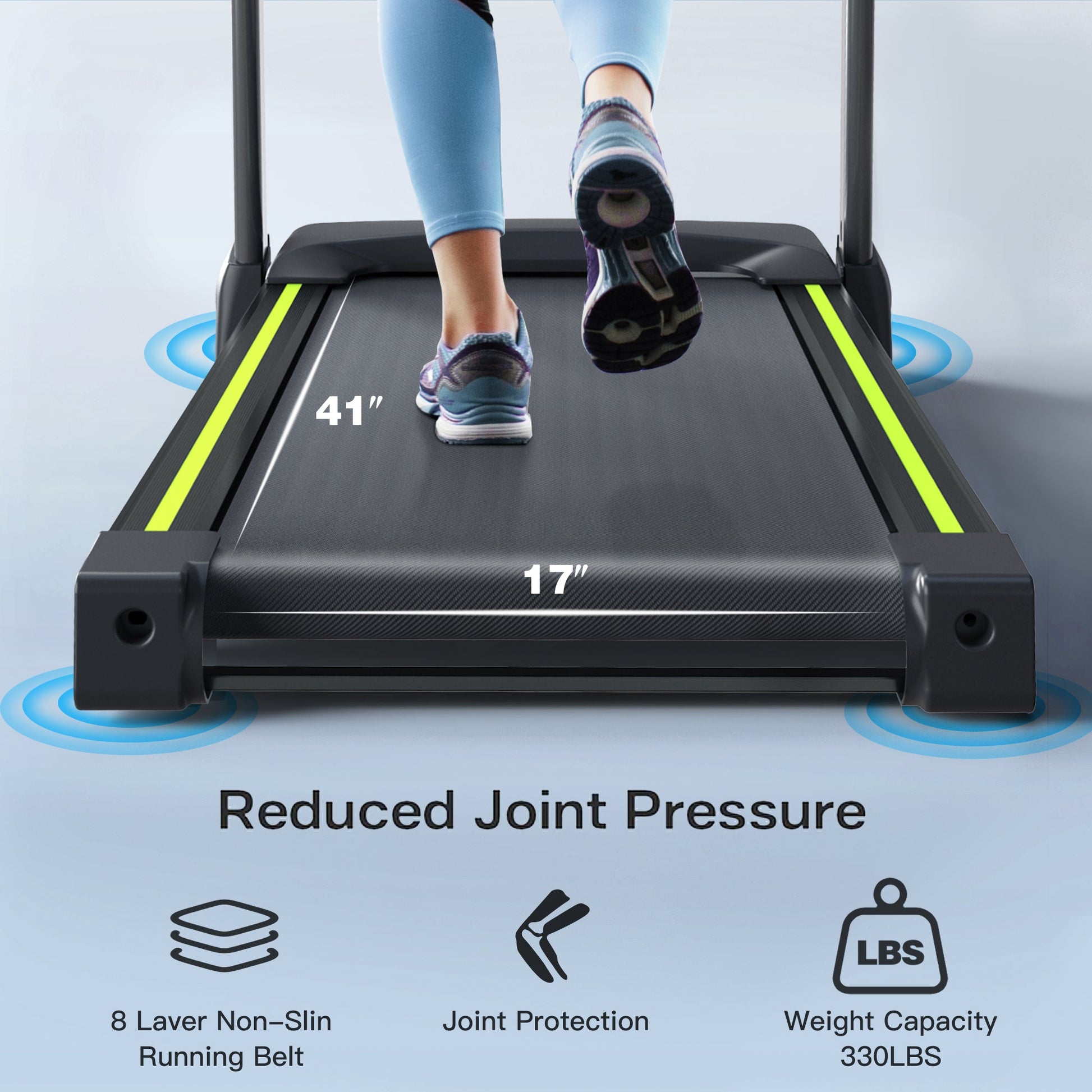 HKM-342163 Compact Folding Treadmill JK43-1A for Home and Office Use