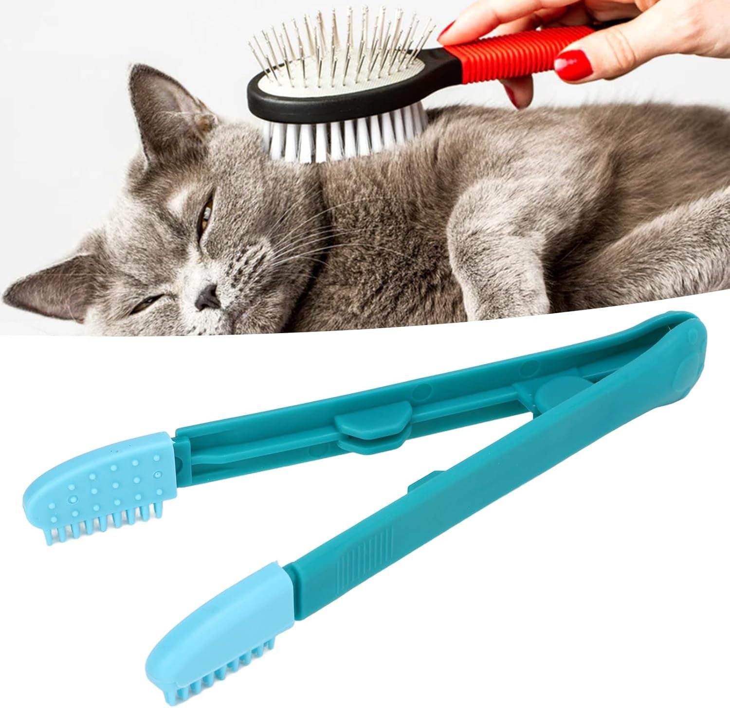 HKM-725203 Gentle Tear Stain Remover with Soft Rubber Eye Comb for Cats and Dogs