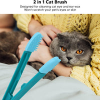 HKM-725203 Gentle Tear Stain Remover with Soft Rubber Eye Comb for Cats and Dogs