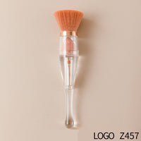 HKM-690451 3-in-1 Makeup Brush with Acrylic Handle and Soft Artificial Fiber Bristles, 16cm Overall Length