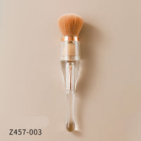 HKM-690451 3-in-1 Makeup Brush with Acrylic Handle and Soft Artificial Fiber Bristles, 16cm Overall Length