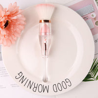 HKM-690451 3-in-1 Makeup Brush with Acrylic Handle and Soft Artificial Fiber Bristles, 16cm Overall Length