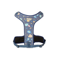 HKM-105875 Adjustable Dog Chest Strap Vest in Pink Marble, Passion Red, Space Adventurer, Black Carbon Molecule, Vitality Powder - Sizes S, M, L, XL