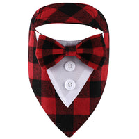 HKM-161235 Triangular Multi-Color Stripe Wedding Pet Scarf in Cotton - Sizes XS to XL