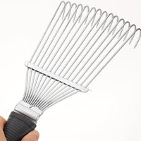 HKM-592979 Pet Grooming Dematting Rake and Undercoat Brush for Dogs and Horses, Stainless Steel Hair Removal Tool