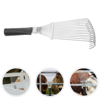 HKM-592979 Pet Grooming Dematting Rake and Undercoat Brush for Dogs and Horses, Stainless Steel Hair Removal Tool