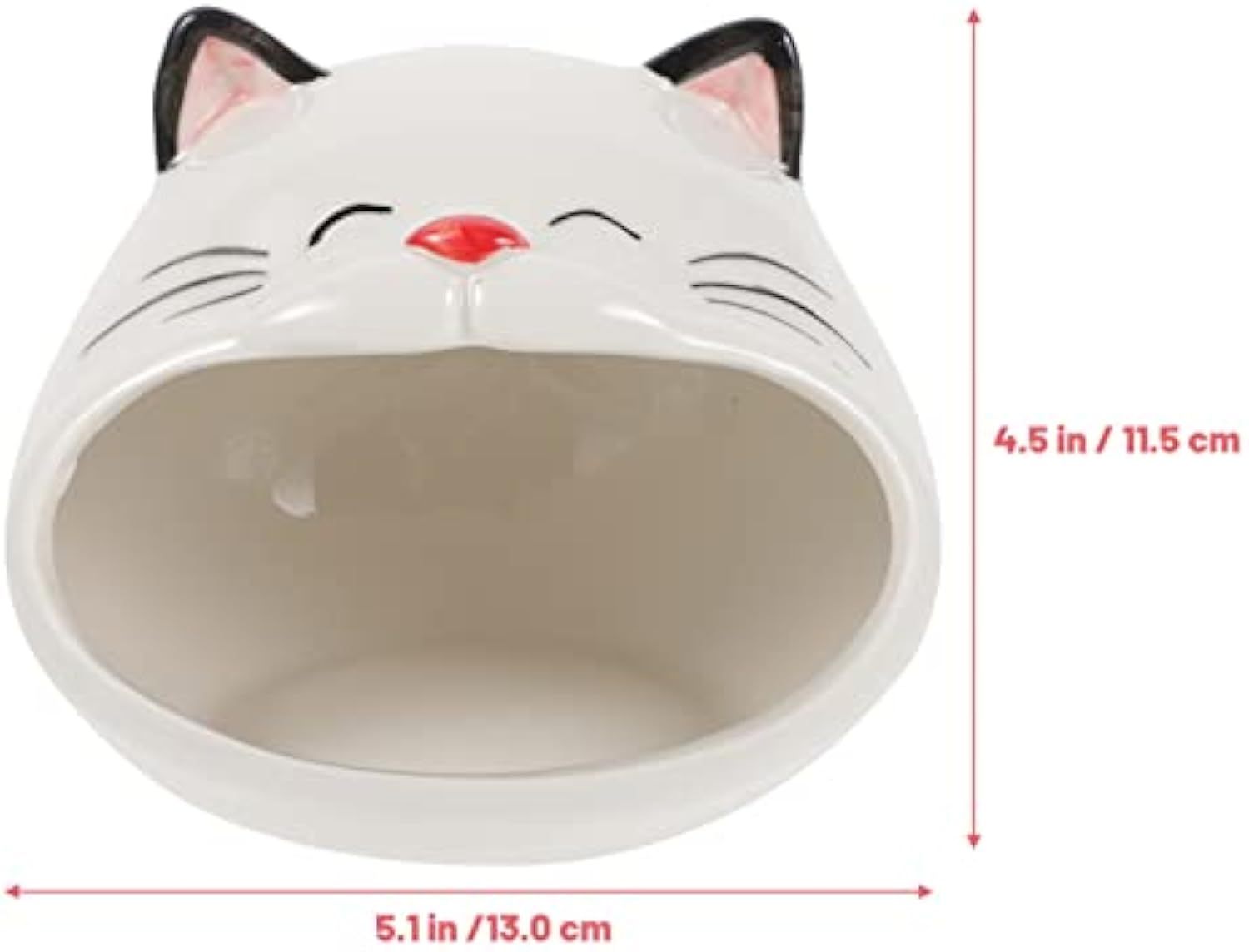 JMT-307978 Ceramic Cat-Shaped Hamster House - Comfortable Nest for Small Pets, Ideal for Play, Rest, and Sleep
