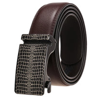HKM-038035 Personalized Leather Cowhide Belt for Men with Adjustable Buckle