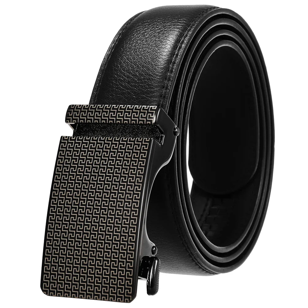 HKM-038035 Personalized Leather Cowhide Belt for Men with Adjustable Buckle