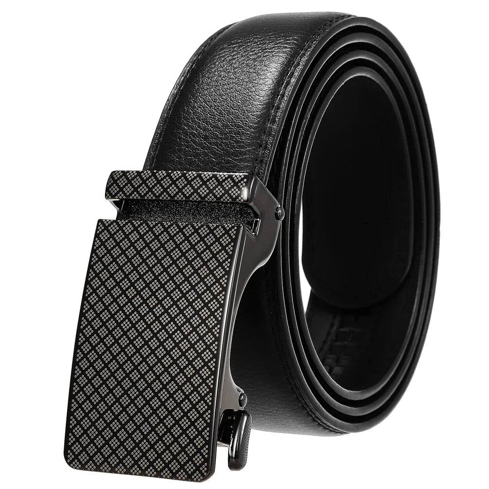 HKM-038035 Personalized Leather Cowhide Belt for Men with Adjustable Buckle