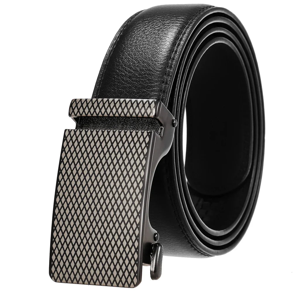 HKM-038035 Personalized Leather Cowhide Belt for Men with Adjustable Buckle