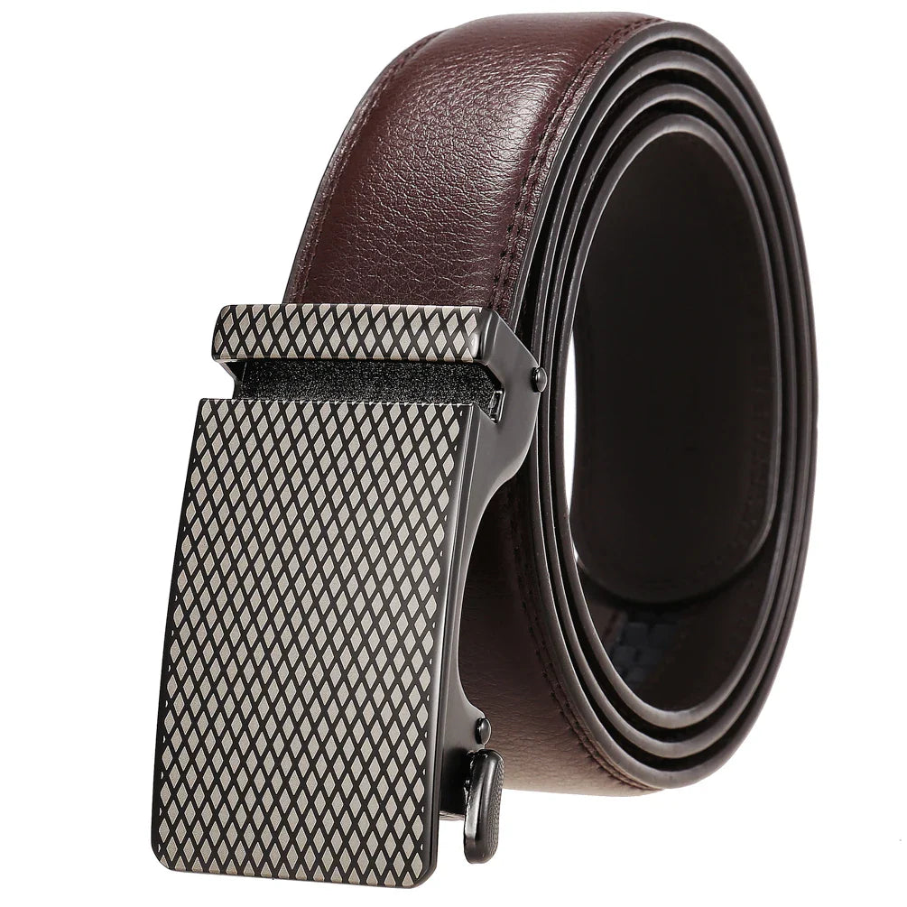 HKM-038035 Personalized Leather Cowhide Belt for Men with Adjustable Buckle