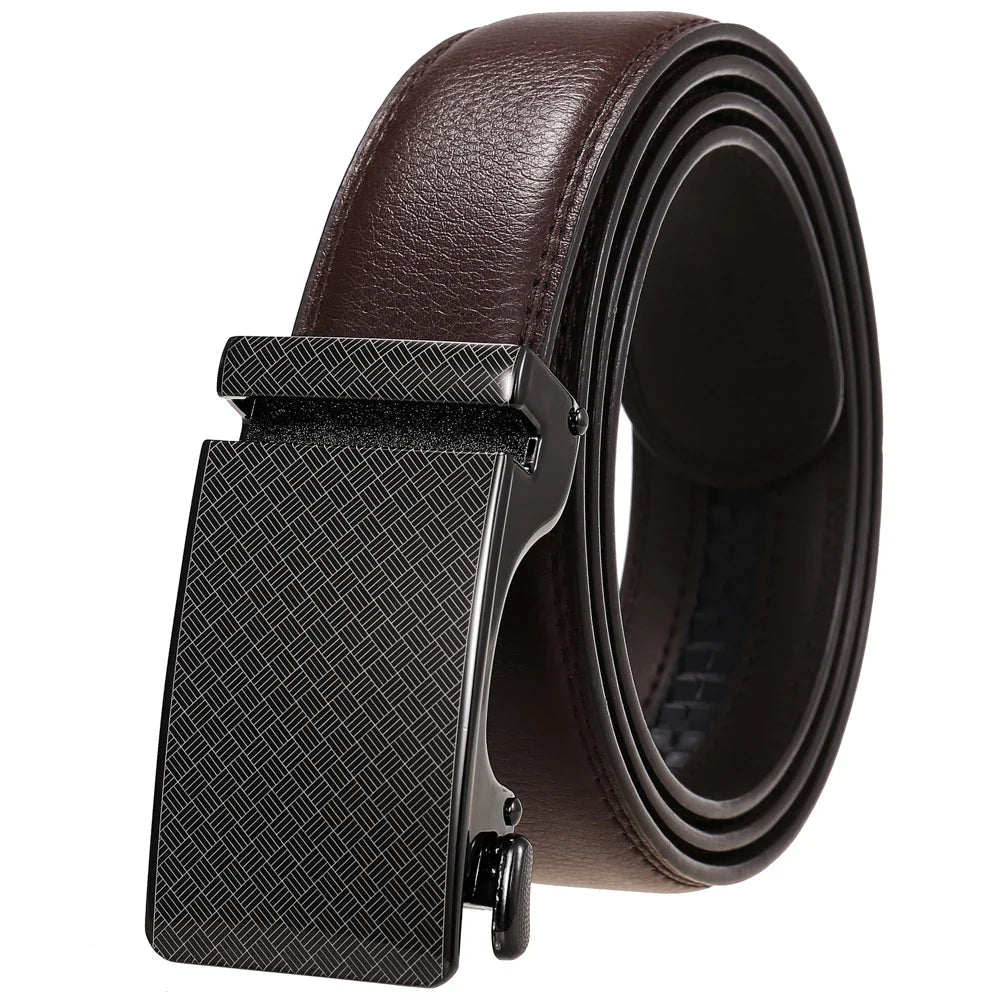 HKM-038035 Personalized Leather Cowhide Belt for Men with Adjustable Buckle