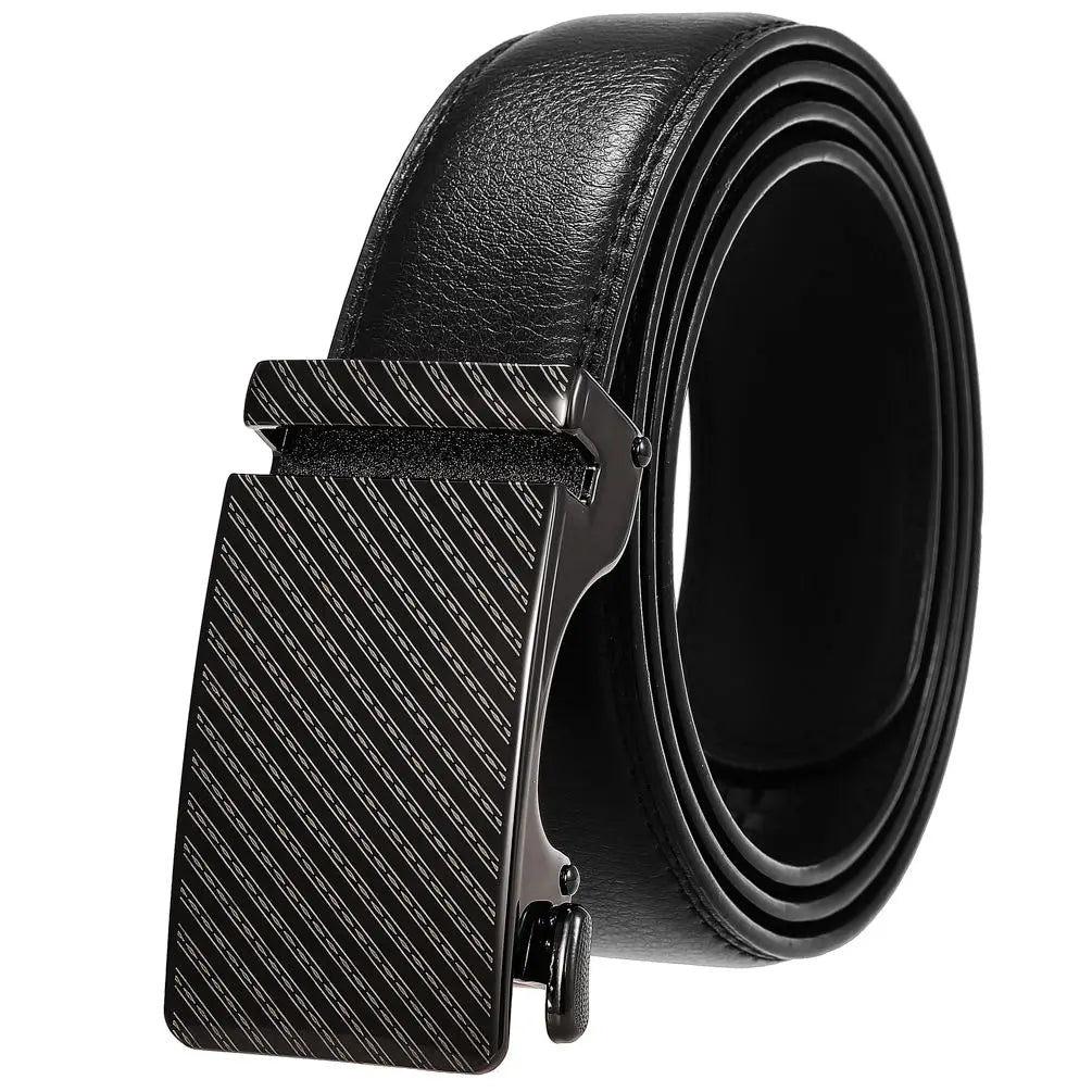 HKM-038035 Personalized Leather Cowhide Belt for Men with Adjustable Buckle