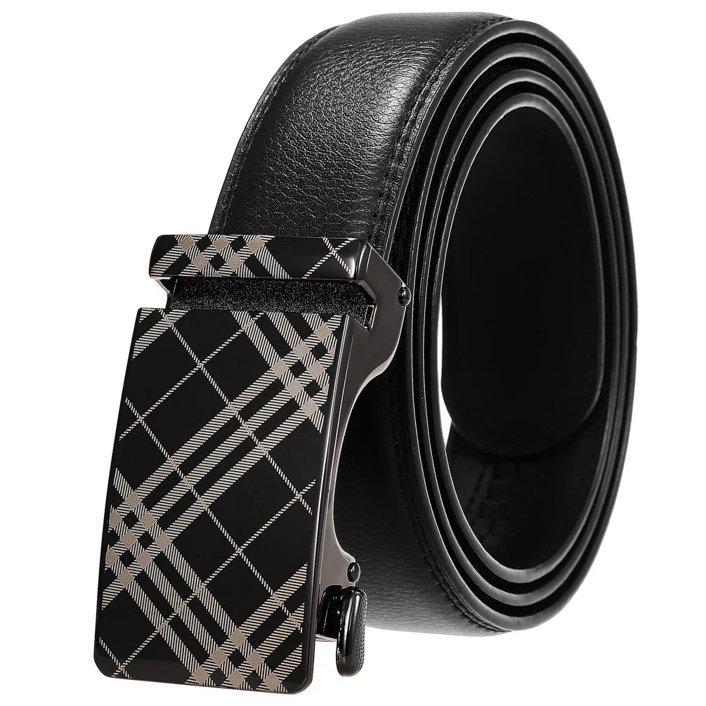 HKM-038035 Personalized Leather Cowhide Belt for Men with Adjustable Buckle