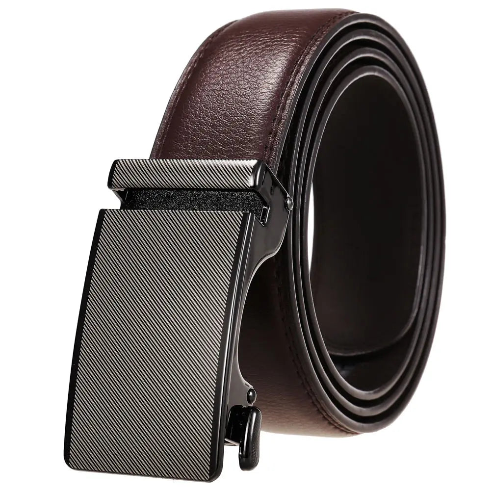 HKM-038035 Personalized Leather Cowhide Belt for Men with Adjustable Buckle