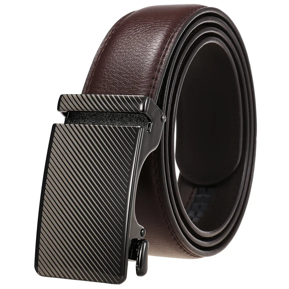 HKM-038035 Personalized Leather Cowhide Belt for Men with Adjustable Buckle