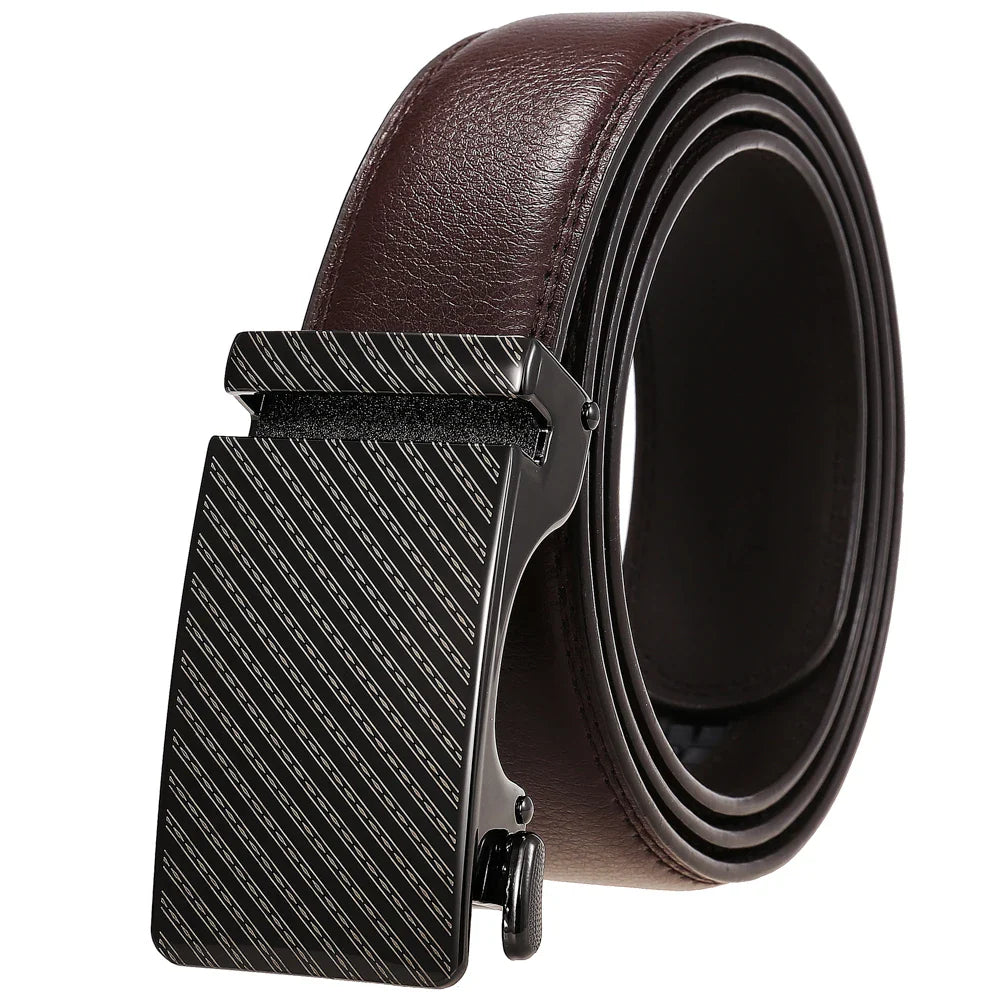 HKM-038035 Personalized Leather Cowhide Belt for Men with Adjustable Buckle