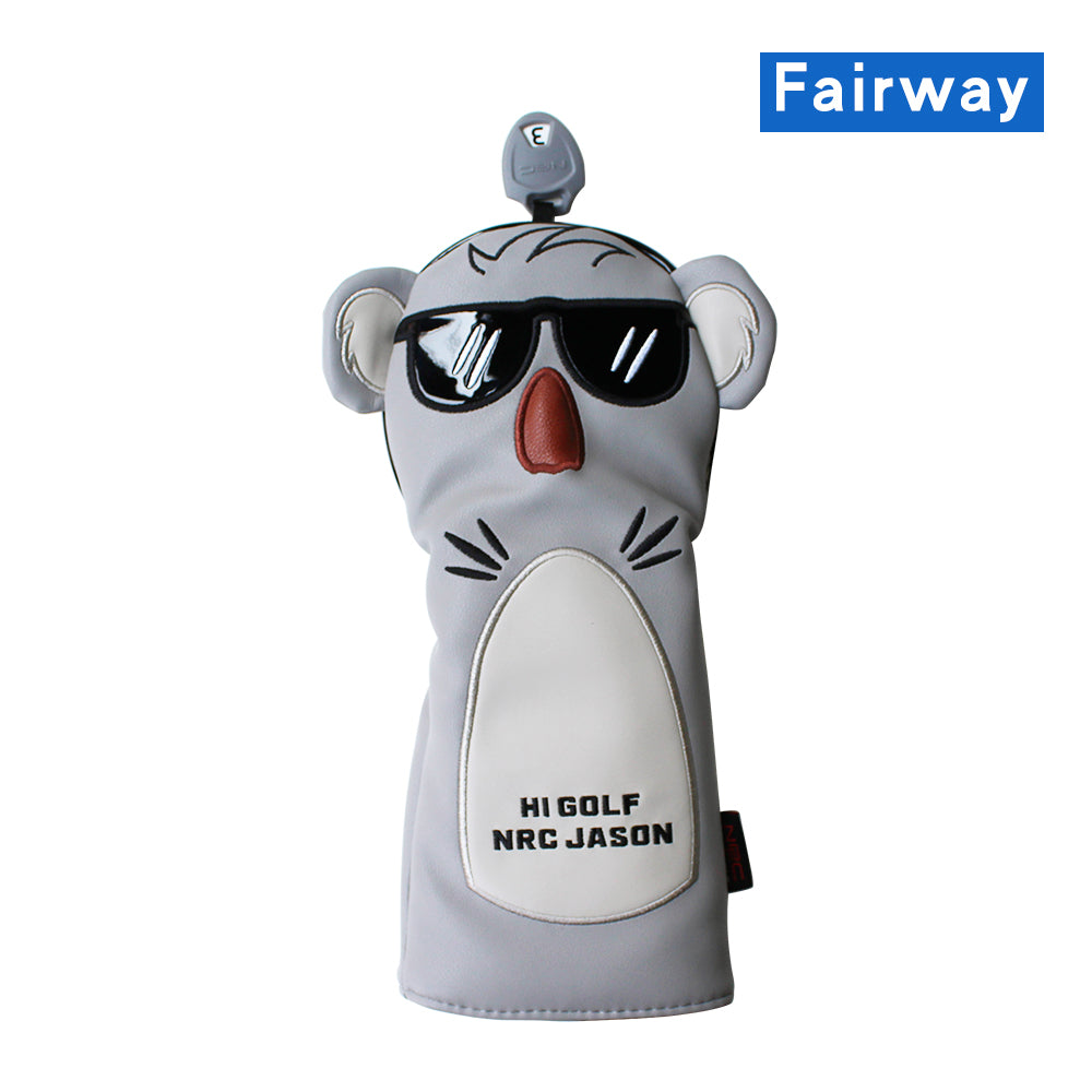 HKM-569555 Cute Koala Cartoon Golf Club Head Cover for Stylish Protection