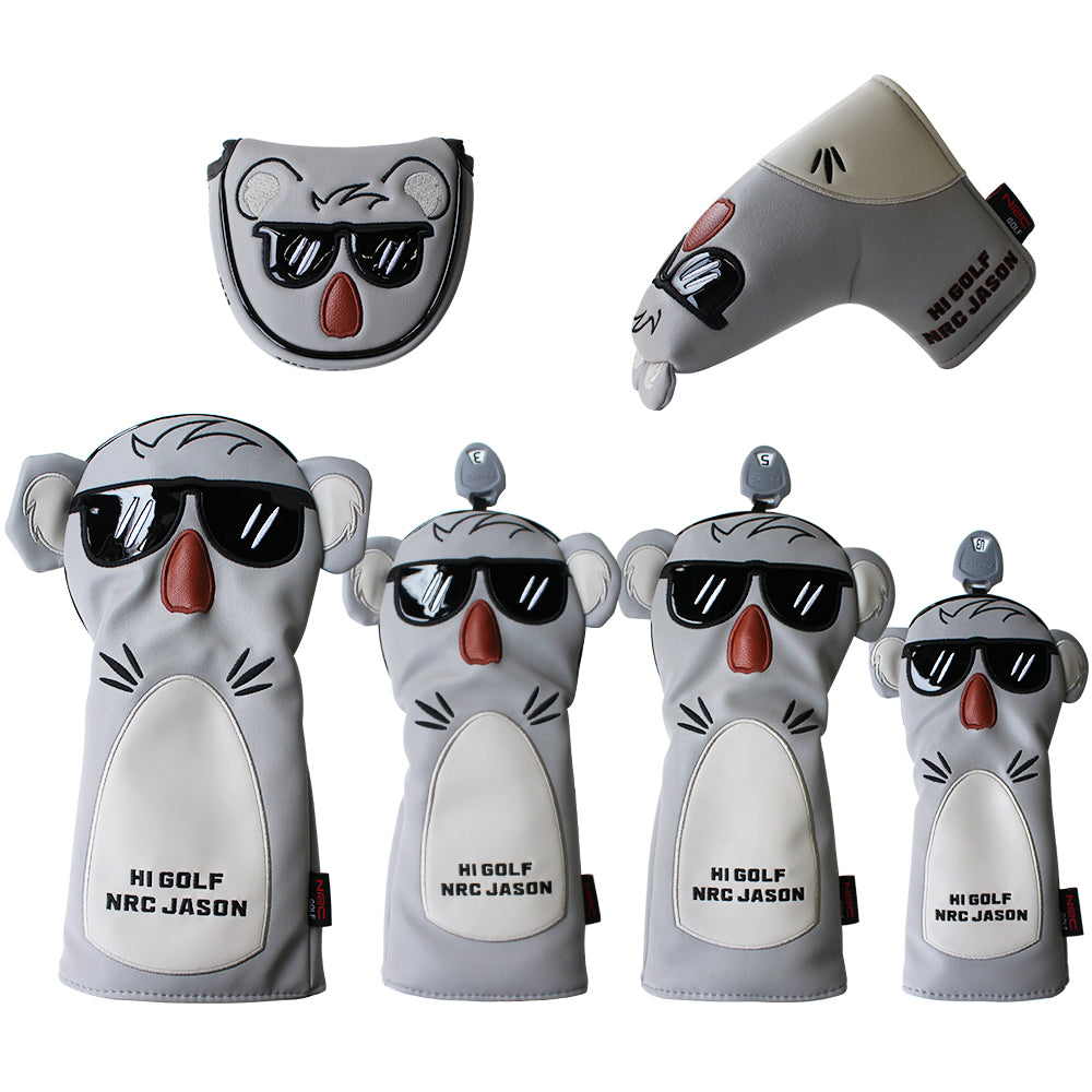 HKM-569555 Cute Koala Cartoon Golf Club Head Cover for Stylish Protection