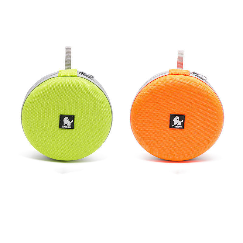 HKM-309523 Collapsible Travel Dog Food & Water Bowls with Interactive Frisbee Function