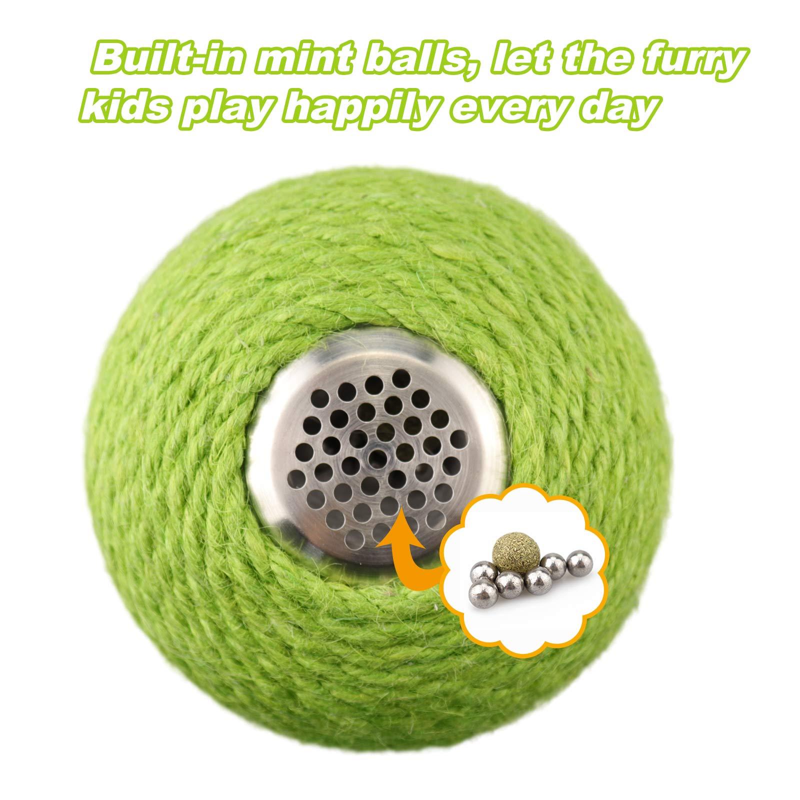 HKM-658643 Interactive Cat Scratcher Ball with Natural Sisal for Indoor Play and Exercise