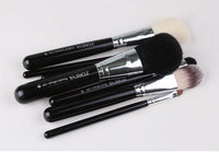 HKM-737875 7-Piece Makeup Brush Set with Wood Handles and Synthetic Hair for All Skin Types