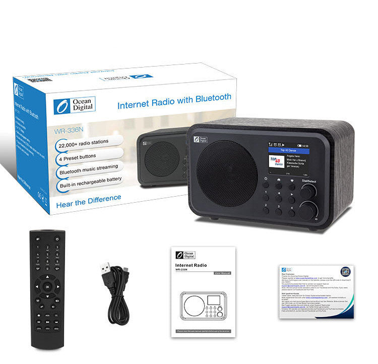 KTX-289939 Compact Wi-Fi Audio Receiver with Bluetooth and Built-in Battery