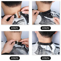 HKM-321299 Professional Hair Cutting Cape with Floral Design and Neck Duster Brush for Salon Use