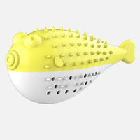 HKM-606483 Silicone Cat Chew Toy with Fish Design - Interactive Teaser and Toothbrush for Play and Dental Health