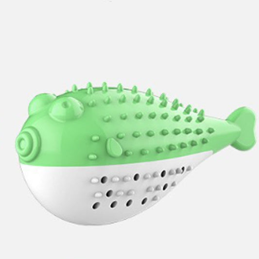 HKM-606483 Silicone Cat Chew Toy with Fish Design - Interactive Teaser and Toothbrush for Play and Dental Health