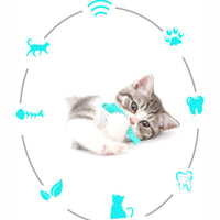HKM-606483 Silicone Cat Chew Toy with Fish Design - Interactive Teaser and Toothbrush for Play and Dental Health