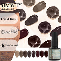 HKM-975571 8-Piece Gel Nail Polish Set for Creative Nail Art Applications